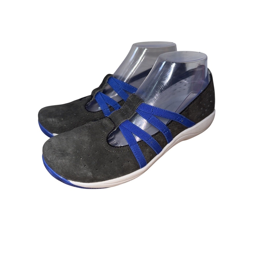 Dansko Hope Mary Jane Shoes Women's 38/ 7.5-8 Gray Blue Suede Comfort‎ Loafers